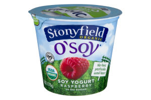 Stonyfield Organic O'Soy Yogurt Raspberry