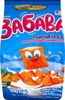 Завтраки сухие неглазированные с молочной начинкой Подушечки крупяные Вкусная забава Золоте Зерно м/у 100г