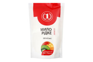 Мило рідке з ароматом ківі-манго ТМ "1" д/п 500мл