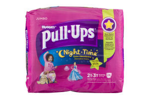 Huggies Pull-Ups Disney PrincessTraining Pants Night Time Glow In The Dark Size 2T-3T - 24 CT