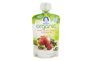 Gerber Organic Baby Food Apples, Zucchini, Spinach & Strawberries