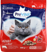 Корм для котів PreVital з яловичиною сухий