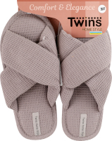 Тапочки открытые домашние женские вафельные Twins Home Style №1958 36-40