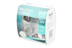 Лампа галогенова Max Power H7 12V 55W 2шт Brevia