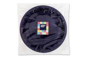 Набір тарілок пластикових 5 синіх + 5 бургунді d22см Мікс Karnaval Weekend 10шт