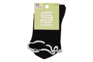 Шкарпетки дит Premier socks високі рюш чорн р16-18