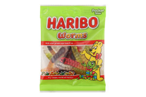 Цукерки желейні неглазуровані Worms Haribo м/у 80г