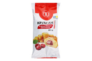 Круассан с вишневой начинкой ТМ "1" м/у 60г