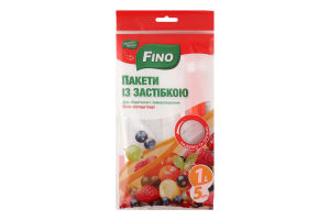 Пакеты для хранения и замораживания с застежкой 1л Fino 5шт