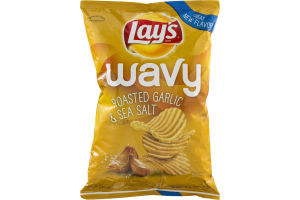Lay's Wavy Roasted Garlic & Sea Salt Potato Chips
