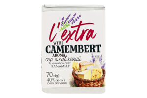 Сир плавлений з ароматом сиру Камамбер 40% L`extra, 70г, ящик 24шт