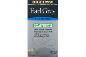 Bigelow Earl Grey Black Tea Decaffeinated - 20 CT
