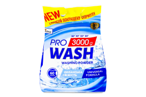 Порошок для стирки универсальный Океанская свежесть Pro Wash 3кг