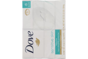 Dove Sensitive Skin Hypo-Allergenic Beauty Bar Unscented - 8 CT