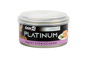 Корм д/котів Platinum Ніжний паштет з качки 70г ж/б AnimAll