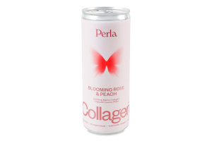 Напиток с коллагеном со вкусом розы и персика Collagen Perla Helsa ж/б 250мл