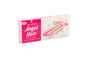Шоколад розовый с кремом фисташки и турецкой халвой Angel hair Alyan к/у 160г