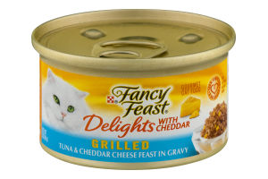 Fancy Feast Cat Food Delights Grilled Tuna & Cheddar Cheese Feast in Gravy
