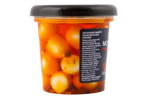 Сир Mozzarella мікро з паприкою в олії 45% 330г стакан Lactama