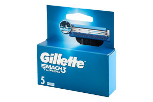 Картридж сменный для станка Mach3 Turbo Gillette 5шт