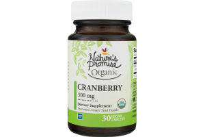 Nature's Promise 500mg Cranberry - 30 CT