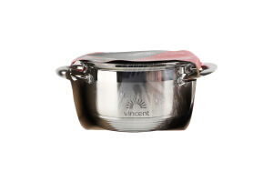 Каструля 1,9л корозійностійка сталь з кришкою d16см VC-3184-16 Vincent