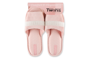 Тапочки открытые домашние женские Twins №7544 40 розовый