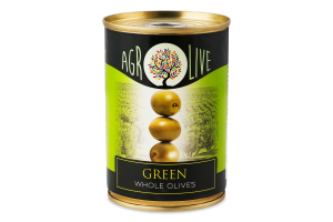 Оливки зелені з кісточками консервовані пастеризовані Agrolive з/б 280г