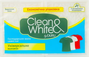 Мыло хозяйственное универсальное Clean&White Duru 4x120г