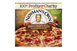 Newman's Own Thin & Crispy Pizza Italian Sausage & Uncured Pepperoni