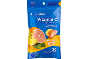 CareOne Supplement Drops Vitamin C Assorted Flavors - 30 CT