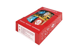 Цукерки глазуровані кондитерською глазур'ю Горіхове асорті Пригощайся к/у 500г