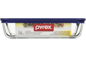 Pyrex Glass Storage with Lid 3 Cup