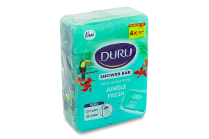 Мило косметичне для душу Свіжість джунглів Свіжі відчуття Duru 4х150г