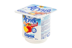 Творожок 3.9% для детей от 6мес Персик Агуня ст 90г