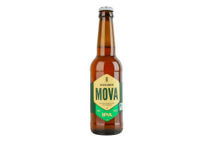 Пиво 0.33л 4.8% светлое нефильтрованное непастеризованное IPA Mova бут