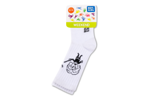 Шкарпетки дитячі Boy&Girl Einstein white р.16-18