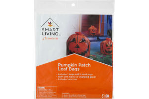 Smart Living Halloween Pumpkin Patch Leaf Bags - 3 CT