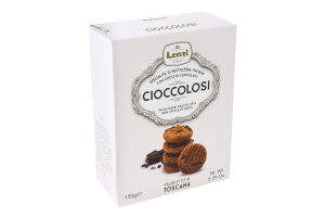 Печенье сдобное тосканское с какао и шоколадной крошкой Cioccolosi Lenzi к/у 150г