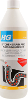 Засіб д/видалення засмічень у кухонних трубах 1000мл HG