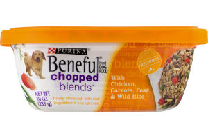 Purina Beneful Dog Food Chopped Blends Chicken, Carrots, Peas & Wild Rice