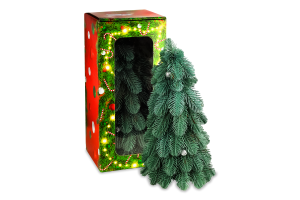 Ялинка штучна лита зелена з кульками 0,4м 2638