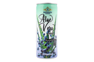 Напій безалкогольний Aloe Vera Blueberry негазований 250мл ж/б Bisan Drinks