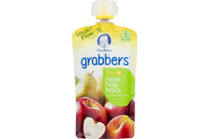 Gerber Grabbers Squeezable Puree Apple Pear Peach
