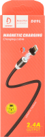 Кабель магнітний Lightning-USB чорний Denmen