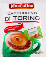 Напиток кофейный растворимый со сладкой корицей 3в1 Cappuccino di Torino MacCoffee м/у 25г