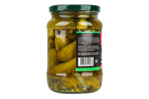 Огурцы маринованые пастеризованные Корнишоны Хіт продукт с/б 680г