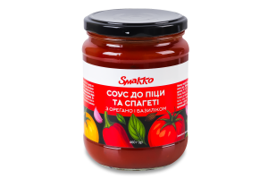 Соус з орегано і базиліком До піци та спагетті Smakko с/б 460г