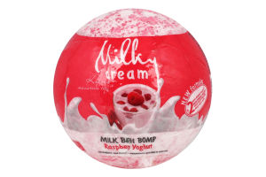 Бомба для ванн молочная Raspberry yoghurt Milky Dream 100г