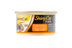 Корм консервований для котів всіх порід Тунець з курчам Shiny Cat GimCat з/б 70г